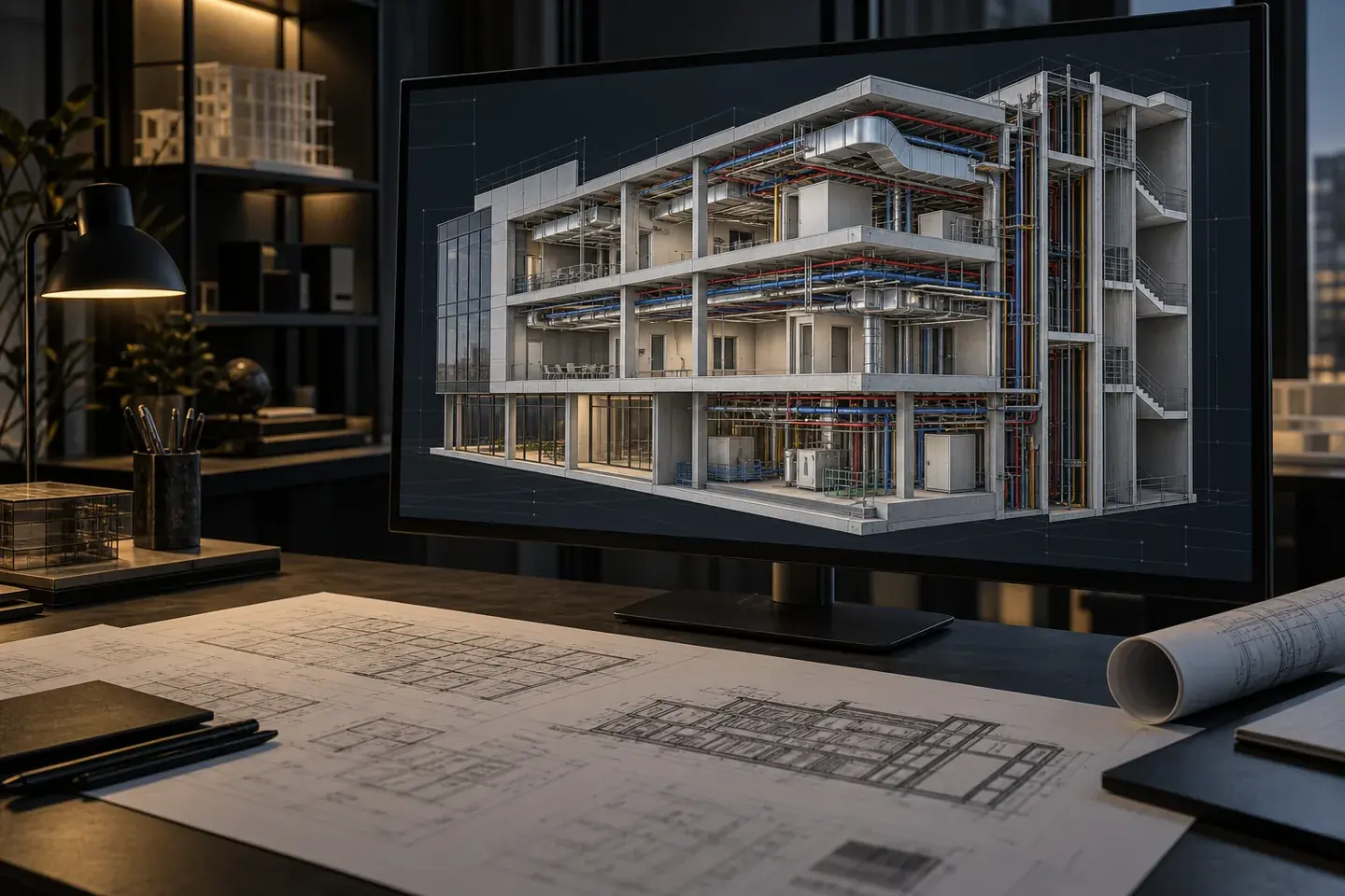 Modello BIM MEP con geometrie e informazioni tecniche organizzate